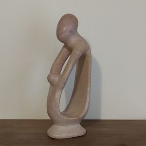 Natural Soapstone Mother and Child Figurine